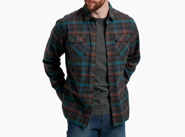 Kuhl Clothing Men's Dillingr Flannel Long-Sleeve - Oasis