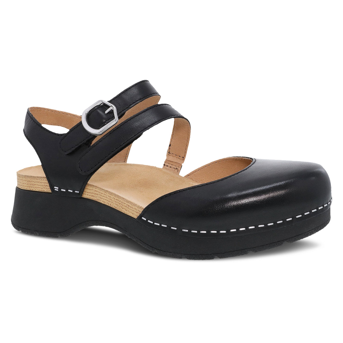 Dansko Women's Rissa Nappa Mary Jane Sandal - Black Black