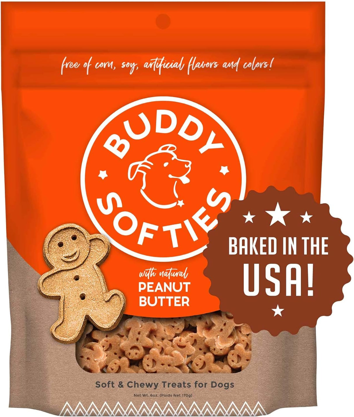 Buddy Biscuit Original Soft & Chewy Dog Treats (Peanut Butter) - 6oz & 20oz / Peanut Butter