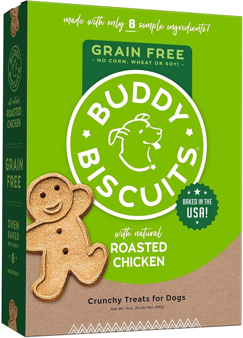 Buddy Biscuit Grain Free Oven Baked Dog Treats (Roasted Chicken) - 14oz / Chicken