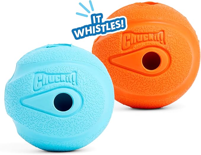 Chuckit! The Whistler Ball Dog Toy 2 Pack - Medium