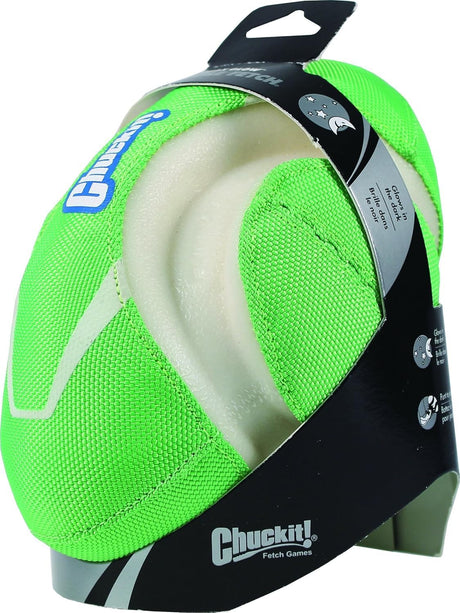 Chuckit! Fumble Fetch Max Glow Football Dog Toy - Medium Green / White