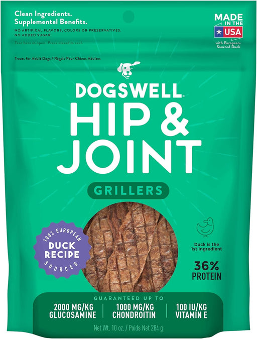 Dogswell Hip & Joint Grillers Dog Treats (Duck Recipe) - 10oz / Duck