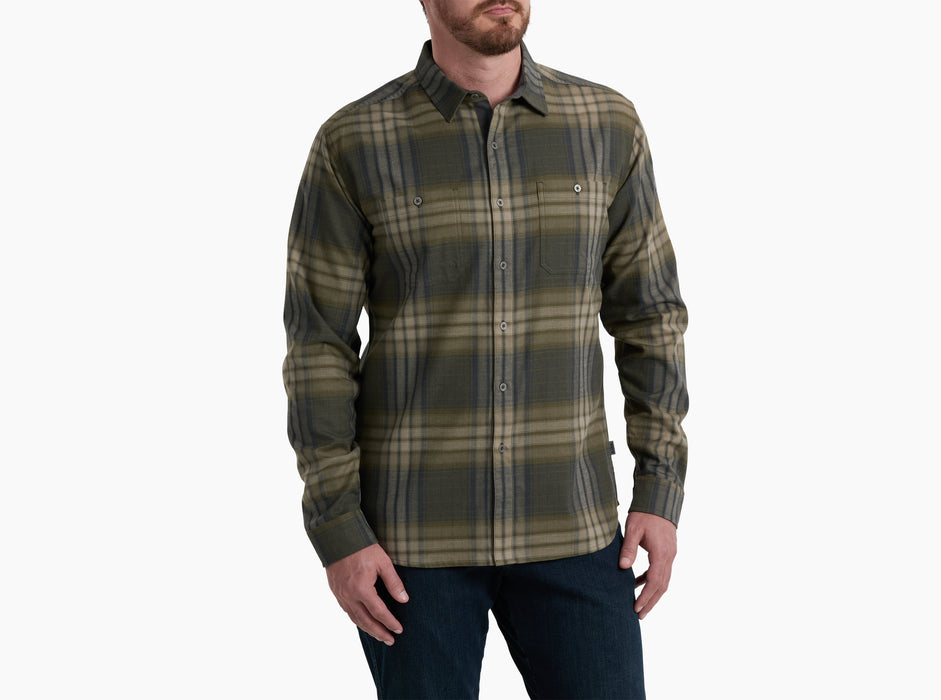 Kuhl Clothing Men's Fugitive Flannel Long-Sleeve - Smokey Sage Smokey Sage