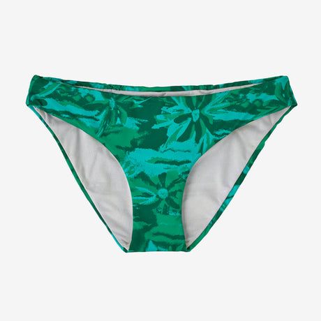 Patagonia Women's Nanogrip Bikini Bottoms Cliffs and Waves: Conifer Green