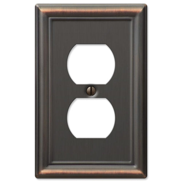 Amerelle Receptacle Wallplate Aged bronze