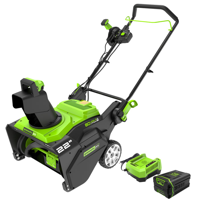 Green works 22 In Electric Single Stage Snow Blower