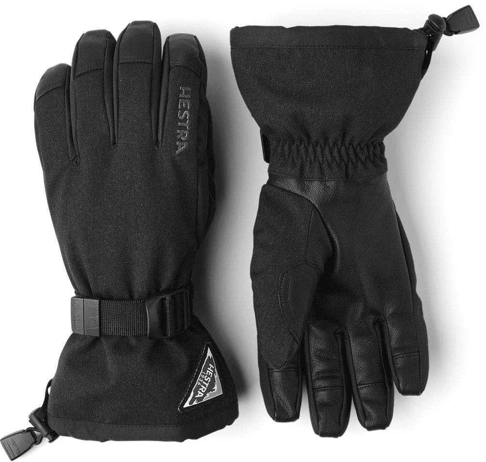 Hestra Gloves Powder Gauntlet Glove Black