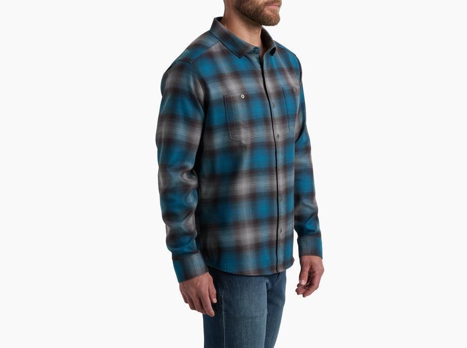 Kuhl Clothing Men's The Law Flannel Long-Sleeve - Blue Lagoon