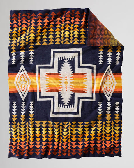Pendleton Harding Knit Throw Harding navy