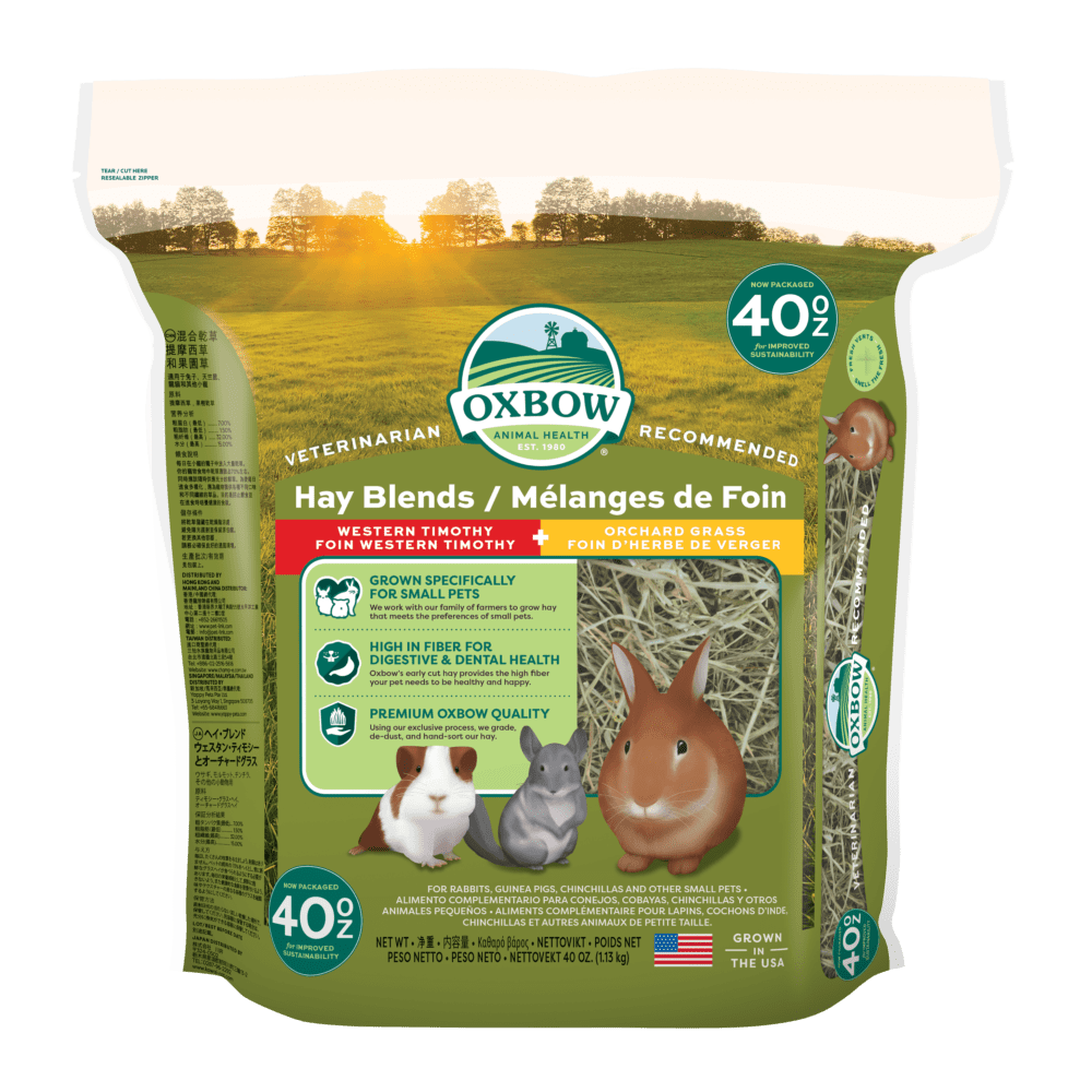 Oxbow Animal Health Hay Blends Western Timothy & Orchard Grass - (40oz / 90oz)