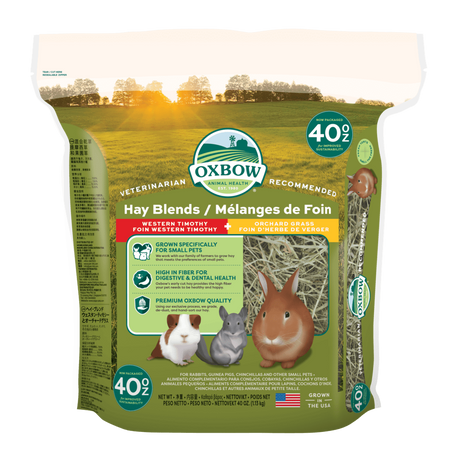 Oxbow Animal Health Hay Blends Western Timothy & Orchard Grass - (40oz / 90oz)