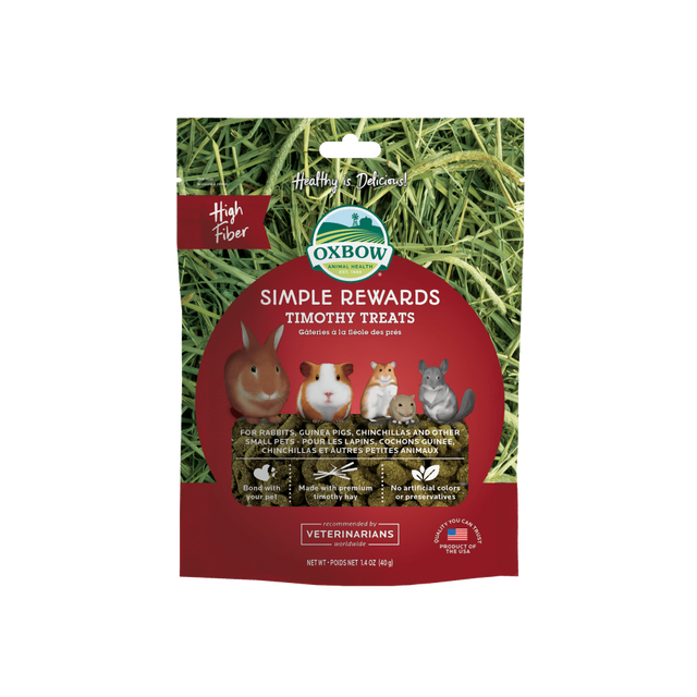 Oxbow Animal Health Simple Rewards High Fiber Timothy Treats - 1.4oz.