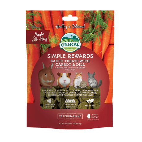 Oxbow Animal Health Simple Rewards Baked Treats with Carrot & Dill - 3oz. Carrot & Dill