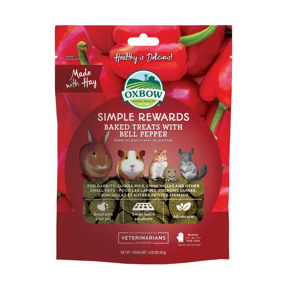 Oxbow Animal Health Simple Rewards Baked Treats with Bell Pepper - 3oz. Bell Pepper