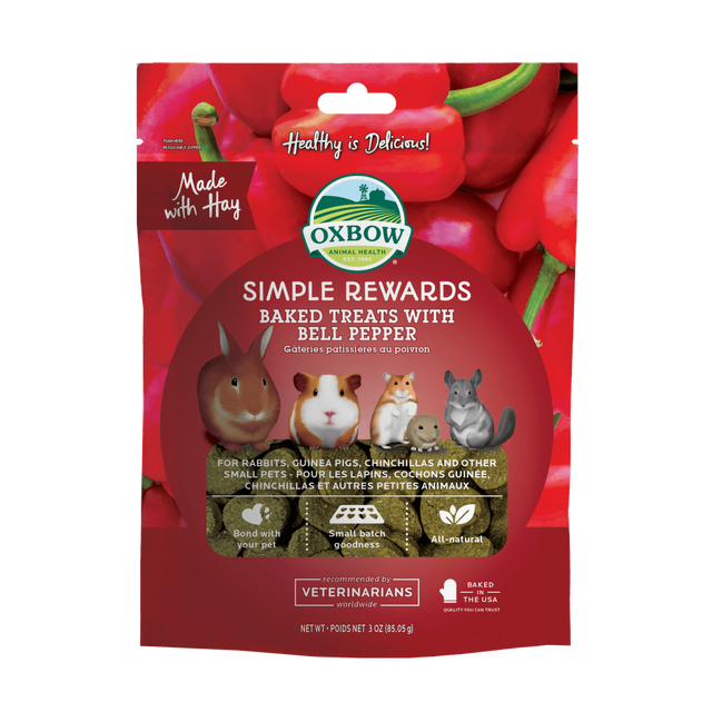 Oxbow Animal Health Simple Rewards Baked Treats with Bell Pepper - 3oz. Bell Pepper