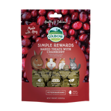 Oxbow Animal Health Simple Rewards Baked Treats with Cranberry - 3oz. Cranberry