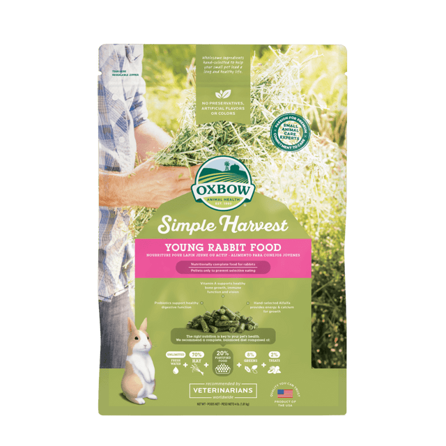 Oxbow Animal Health Simple Harvest Young Rabbit Food - 4lb.