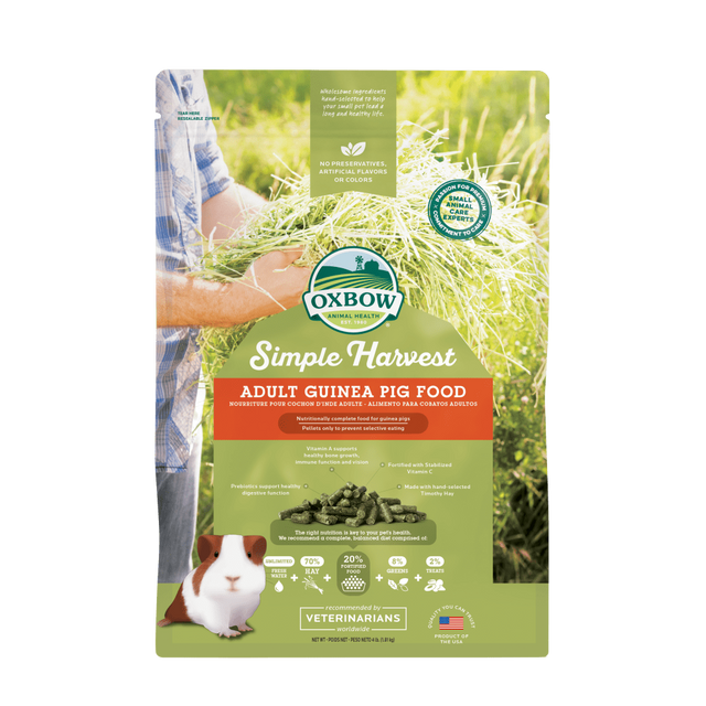 Oxbow Animal Health Simple Harvest Adult Guinea Pig Food - 4lb.