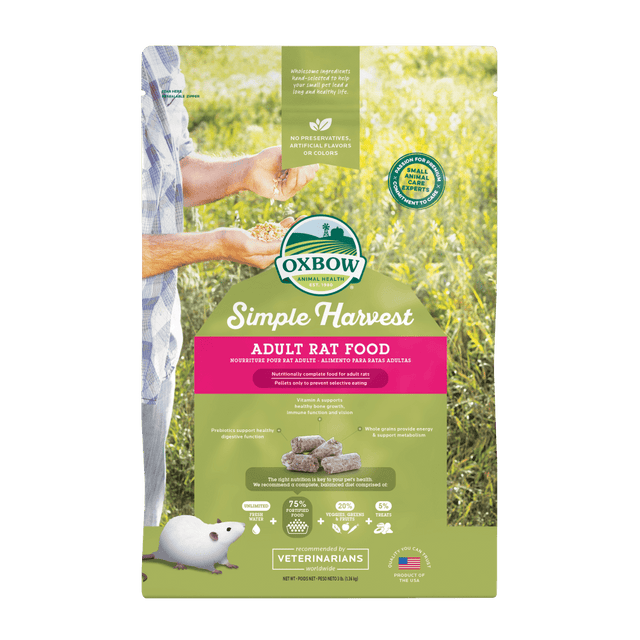 Oxbow Animal Health Simple Harvest Adult Rat Food - 3lb.