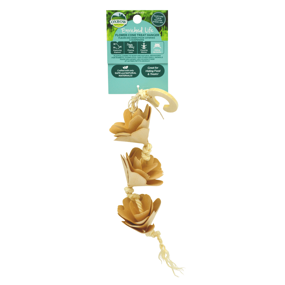 Oxbow Animal Health Enriched Life Flower Cone Treat Hanger Toy