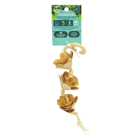 Oxbow Animal Health Enriched Life Flower Cone Treat Hanger Toy