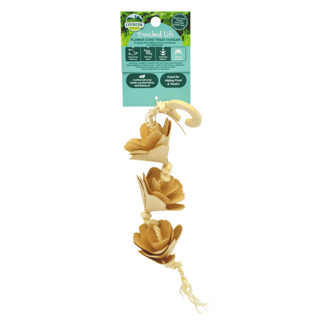 Oxbow Animal Health Enriched Life Flower Cone Treat Hanger Toy