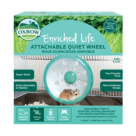 Oxbow Animal Health Enriched Life Attachable Quiet Wheel