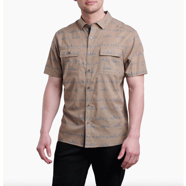 Kuhl Clothing Men's Thrive Short Sleeve Forest Khaki