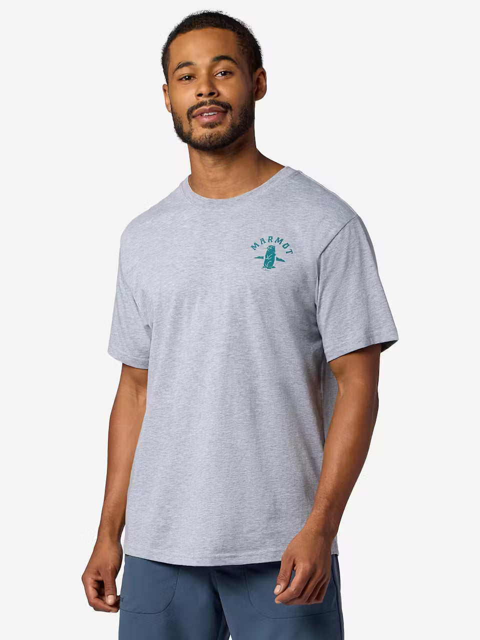 Mens Marmot Mountain Works Circle Critter Tee Short Sleeve Grey heather