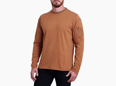 Kuhl Clothing Men's Kommando Crew Long-Sleeve - Burnt Umber Burnt Umber