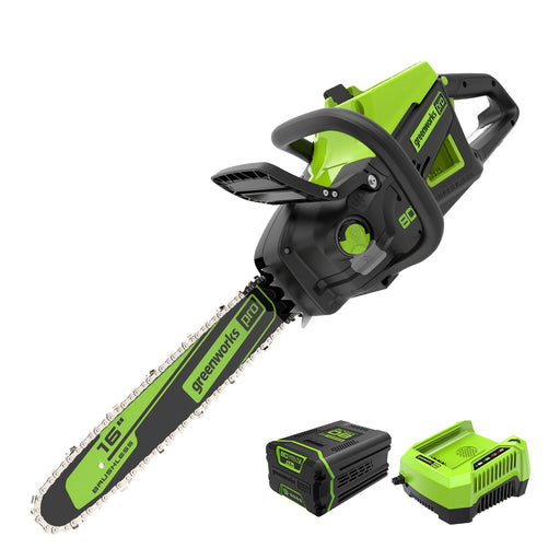 Greenworks 80V 16-inch Cordless Battery Chainsaw with 4.0 Ah Battery & Charger