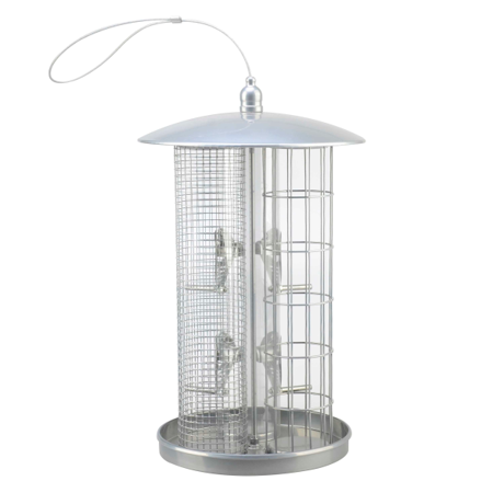 Farm Pro Triple Bird Feeder - Silver Silver