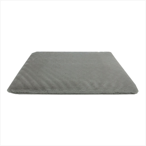 Comfortable Pet Soft PV-Fleece Orthopedic Crate Pad - Silver Grey