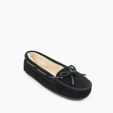 Minnetonka Women's Cally Moccasin Slippers Black