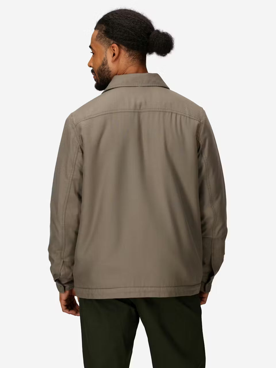 Marmot Mens Ridgefield Sherpa Flannel Shirt Jacket Claystone