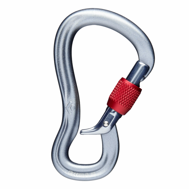 Black Diamond Equipm Gridlock Screwgate Carabiner Dark Gray/red Dk Gry/red
