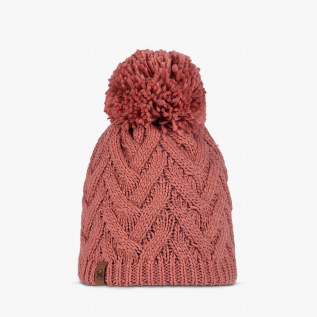 Buff Knitted & Polar Beanie Caryn Crimson