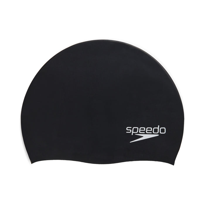 Speedo Solid Silicone Cap - Elastomeric Fit Speedo black