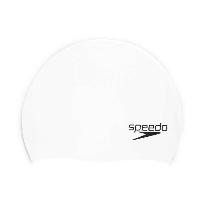 Speedo Solid Silicone Cap - Elastomeric Fit White