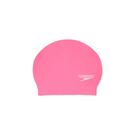 Speedo Jr. Solid Latex Cap Hot pink