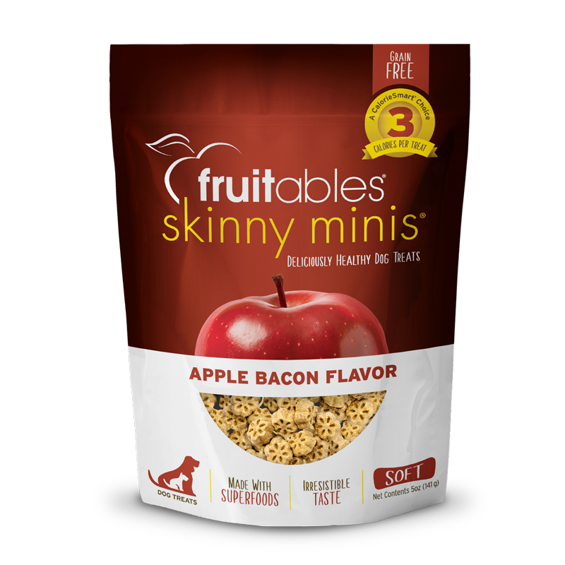 Fruitables Skinny Minis Dog Treats - Apple Bacon - 5oz Apple Bacon