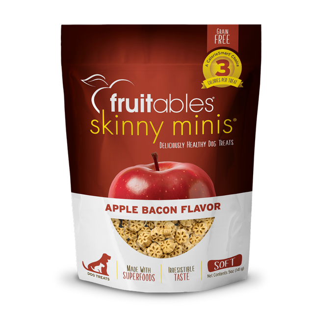 Fruitables Skinny Minis Dog Treats - Apple Bacon - 5oz Apple Bacon