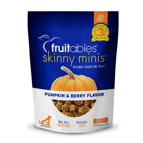 Fruitables Skinny Minis Dog Treats - Pumpkin & Berry - 5oz Pumpkin & Berry