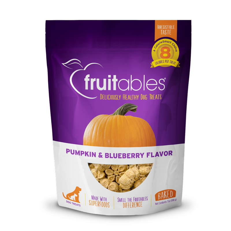 Fruitables Baked Dog Treats - Pumpkin & Blueberry Dog Treats - 7oz Pumpkin & Blueberry Dog Treats