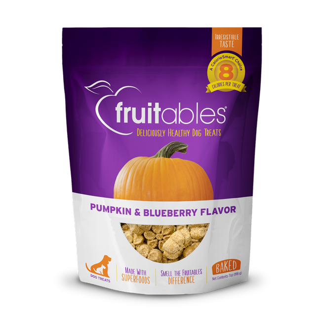 Fruitables Baked Dog Treats - Pumpkin & Blueberry Dog Treats - 7oz Pumpkin & Blueberry Dog Treats