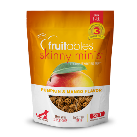 Fruitables Skinny Minis Dog Treats - Pumpkin & Mango - 5oz Pumpkin & Mango