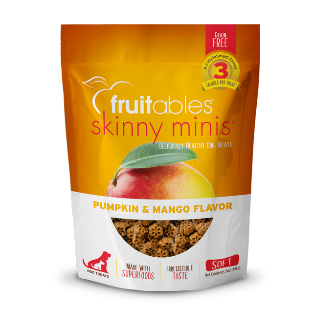 Fruitables Skinny Minis Dog Treats - Pumpkin & Mango - 5oz Pumpkin & Mango