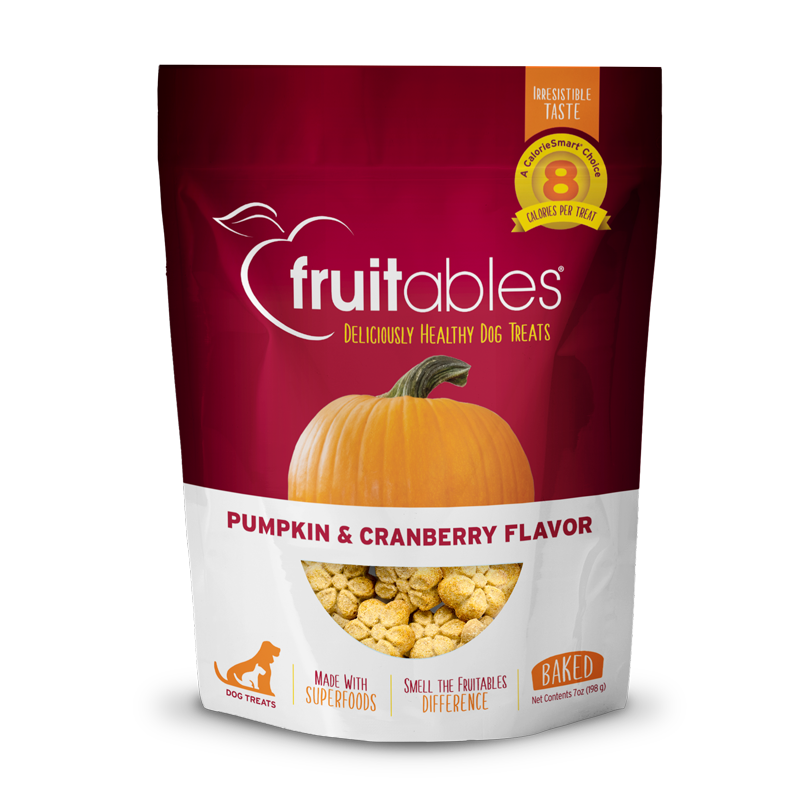 Fruitables Baked Dog Treats - Pumpkin & Cranberry - 7oz Pumpkin & Cranberry