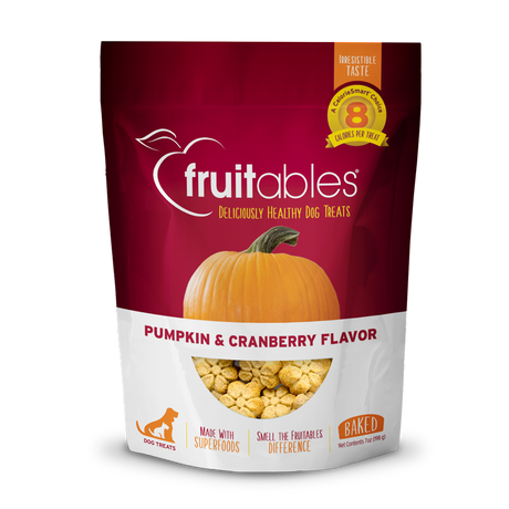 Fruitables Baked Dog Treats - Pumpkin & Cranberry - 7oz Pumpkin & Cranberry